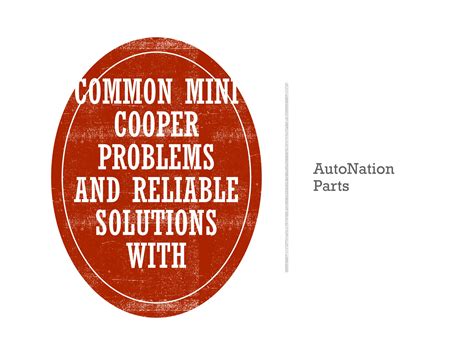 Warning signs of Mini Cooper problems