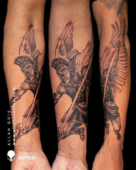 Front Angel Warrior tattoo Chronic Ink