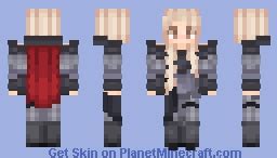 Unleash Your Inner Warrior with the Striking Warrior Girl Skin - Minecraft!