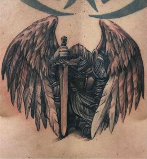 Warrior Protector Guardian Angel Tattoo Designs
