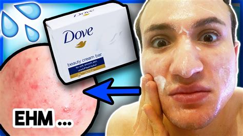 Washing Face With Dove Bar Soap