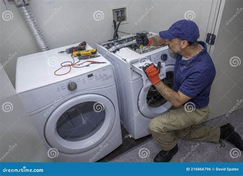 Washing Machine Repair Technician at Work