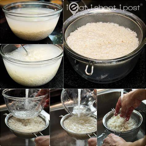 Washing and Soaking the Rice
