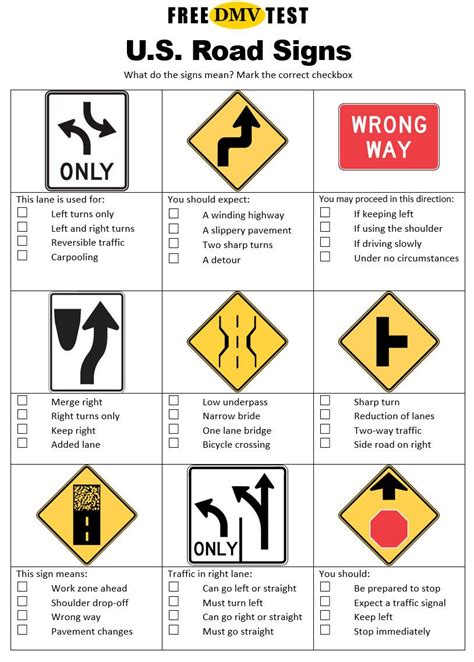 Washington Drivers Guide Worksheet Answers