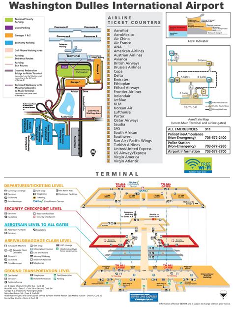 Dulles Airport Map (IAD) Printable Terminal Maps, Shops, Food