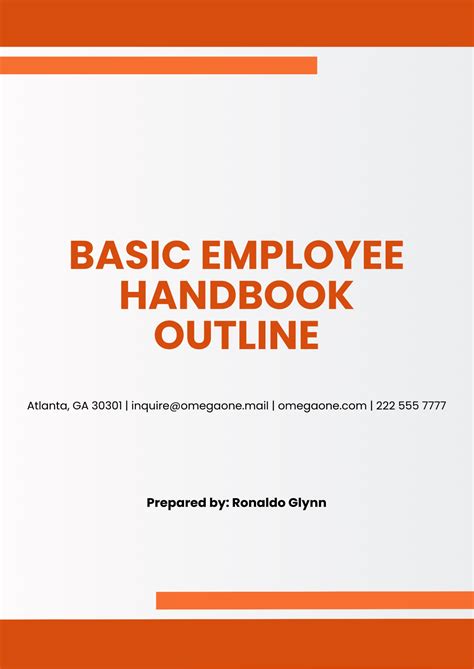 Washington State Employee Handbook Template