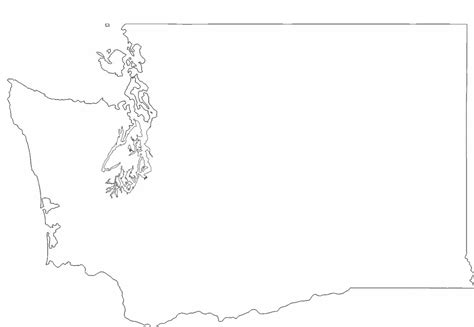 Washington State Outline Map Draw A Topographic Map