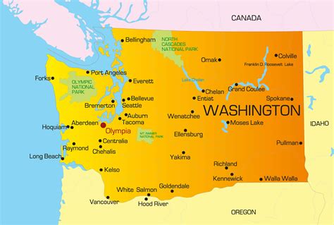 Washington State Map City