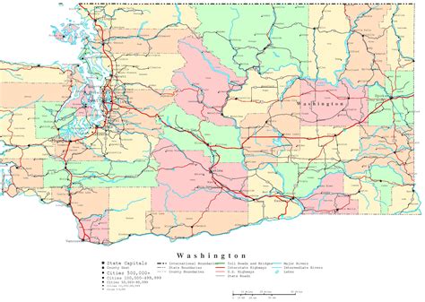 Washington State Map Printable