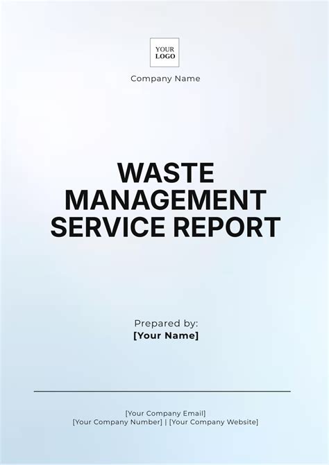 Waste Management Report Template (1) - TEMPLATES EXAMPLE | TEMPLATES