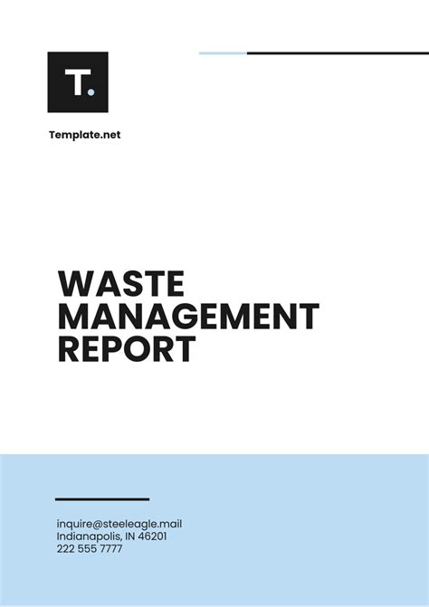 Waste Management Report Template - Atlantaauctionco.com