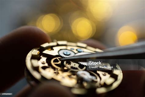 Watchmaker Examining a Watch Close Up