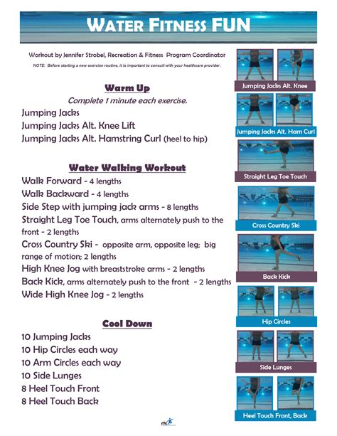 Water Aerobics Routines Printable