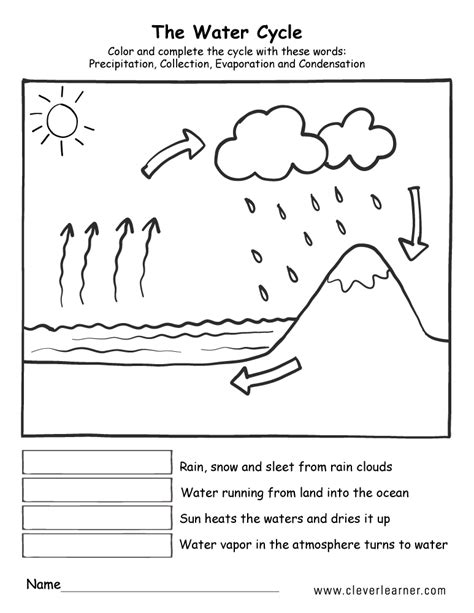 Helping Your First Grade Students Understand The Water Cycle With A Worksheet