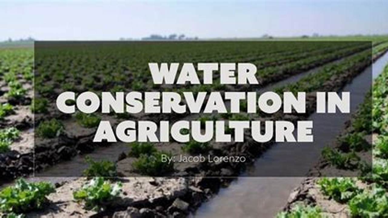 Water Conservation, Farming Practices