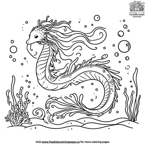 Water Dragon Coloring Page