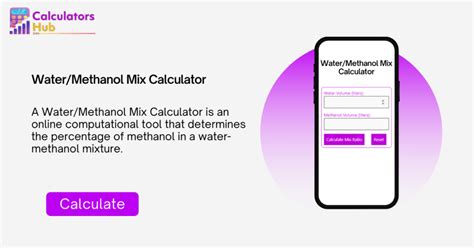 Optimize Your Engine Performance with a Water Methanol Mix Calculator