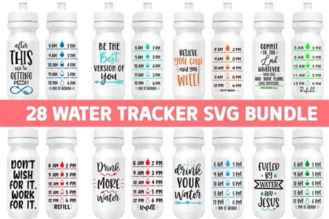 Download Water Tracker Bundle Svg Commercial Use