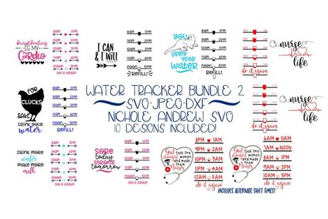 Download Water Tracker Bundle Svg Commercial Use For Crafts