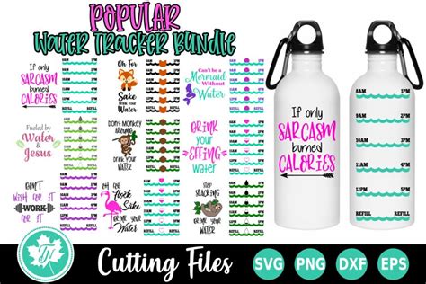 Download Water Tracker Bundle Svg Cut Files