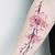 Watercolor Cherry Blossom Tattoo