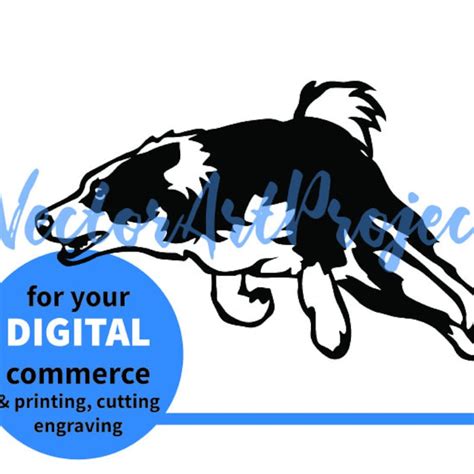 Download Watercolor Border Collie Puppy SVG File - SVG Design Commercial Use Free PSD Mockups
