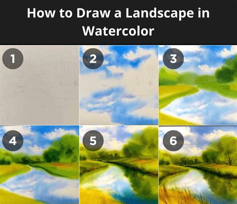 Watercolor Landscape Step By Step