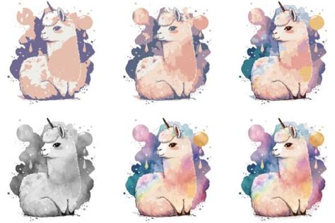 Download Watercolor Llama Printable DXF Files
