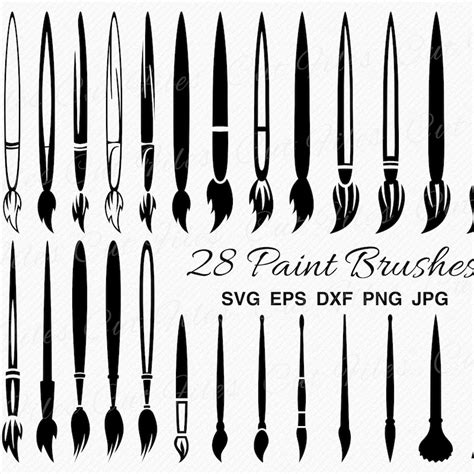 Download Watercolor Paint Brushes SVG File - SVG Design Commercial Use DXF Files