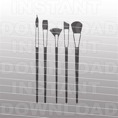 Download Watercolor Paint Brushes SVG File - SVG Design Cricut SVG Free PSD Mockups