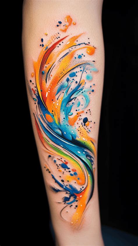 Watercolor Splash Tattoo