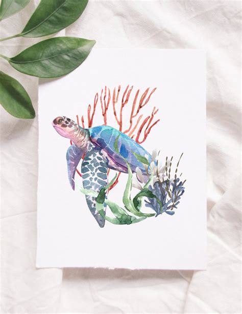 Download Watercolor Turtle SVG File - SVG Design Printable