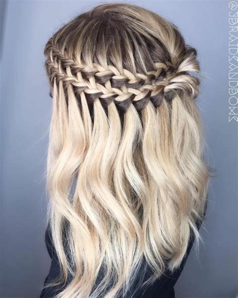 Waterfall Braid Half Updo