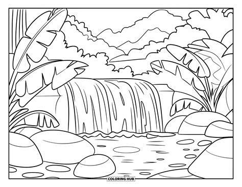 Waterfall Coloring Pages