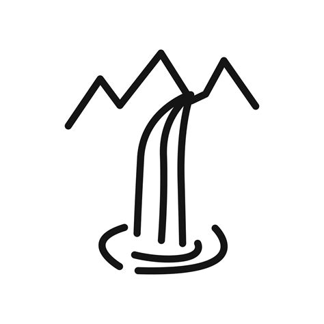 Interface, location, map, navigation, river, waterfall icon Download