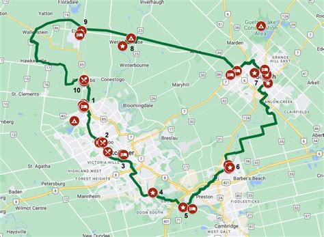 Waterloo Tour Route