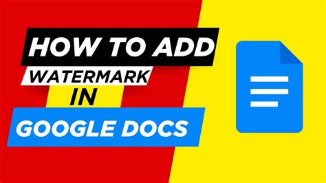 Watermarks in Google Docs