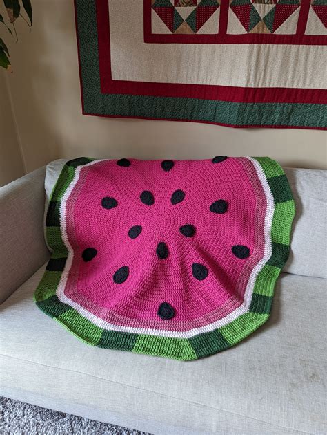 Watermelon Crochet Blanket