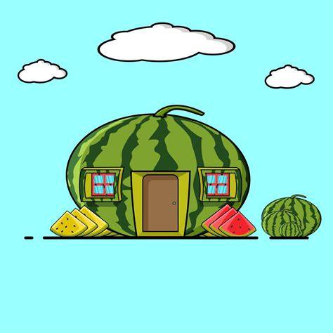 Watermelon House Drawing