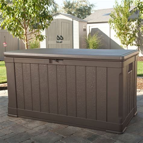 Large 750L Garden Storage Outdoor Box Plastic Chest Unit Waterproof on