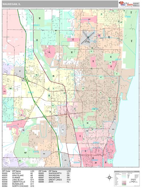 Waukegan Map INSTANT DOWNLOAD Waukegan Illinois City Map Etsy