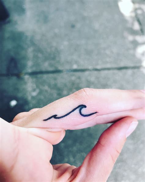 Wave Finger Tattoo