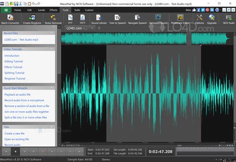 Editor audio WavePad gratis