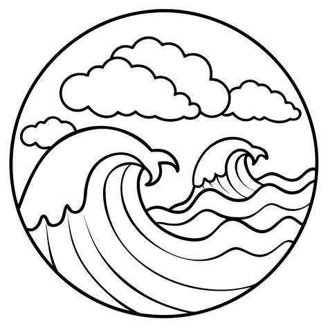 Waves Coloring Page