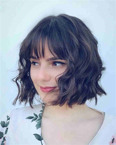 Wavy Bob with Bangs