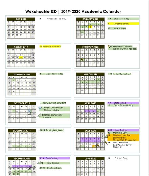 Waxahachie Isd Calendar
