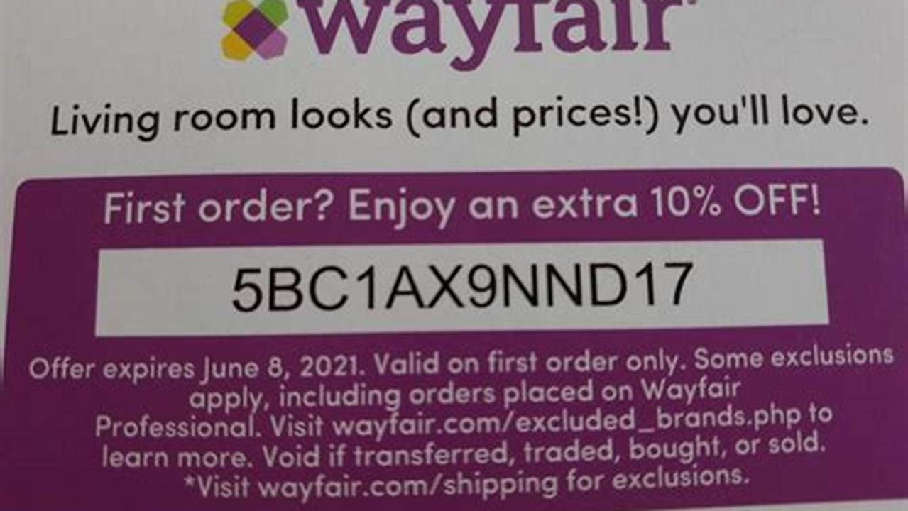 Wayfair Coupon Code April 2025 Printable