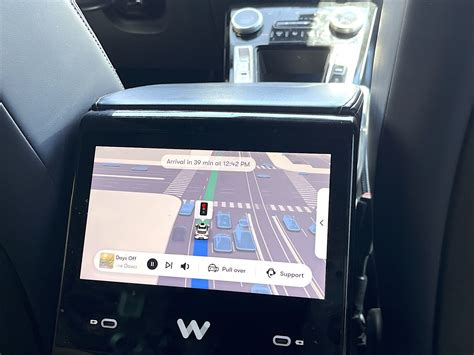 Waymo screen display
