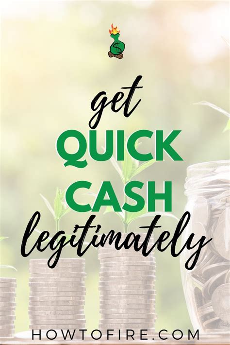 Ways To Get Quick Cash Legally