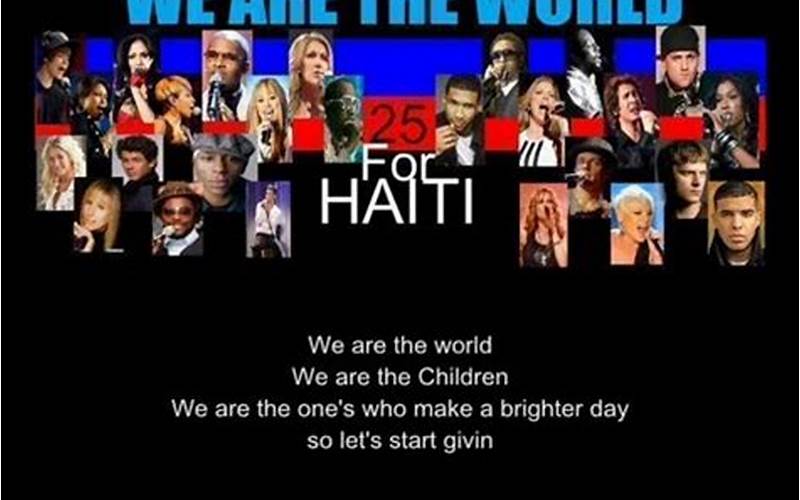 We Are The World 25 For Haiti Official Video Lyrics